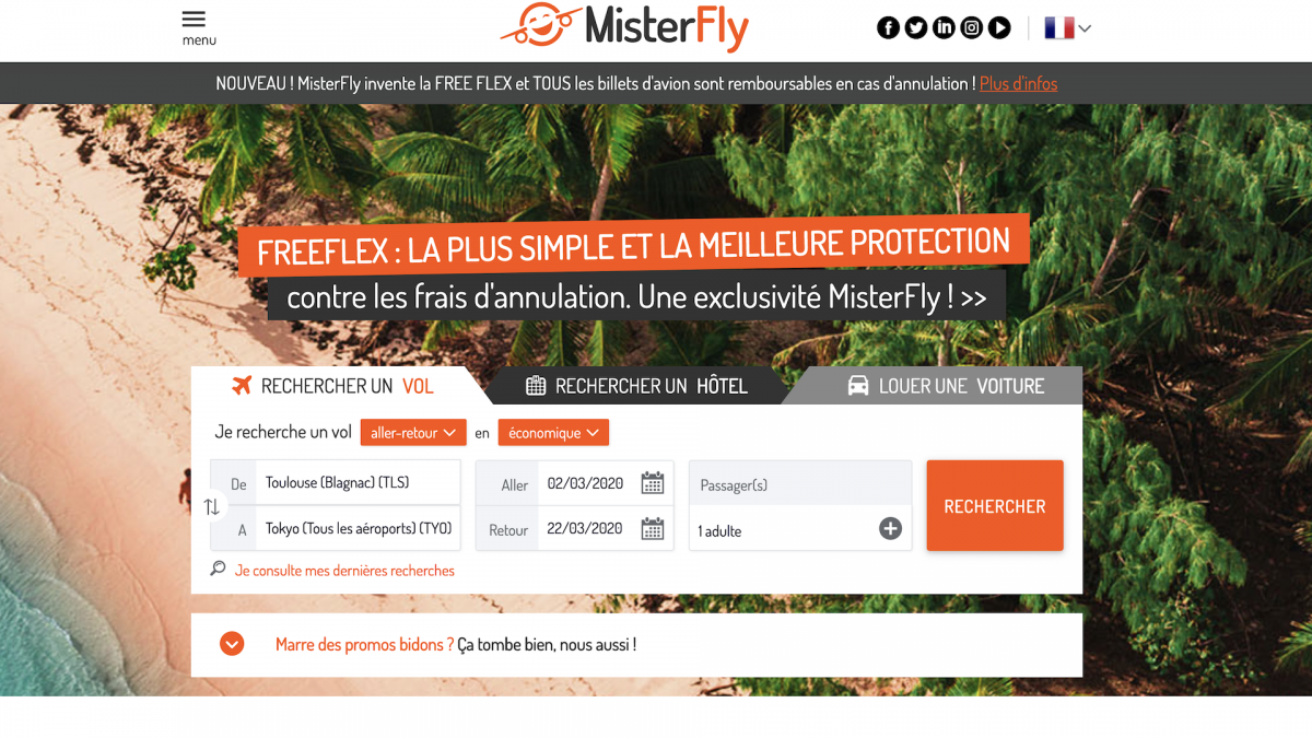 Lire la suite à propos de l’article MisterFly, des vols « remboursables » ?